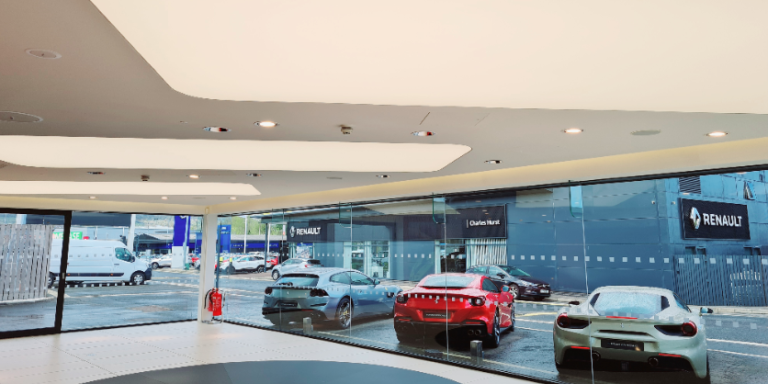 Lighting Upgrade Highlights Ferrari Dealership