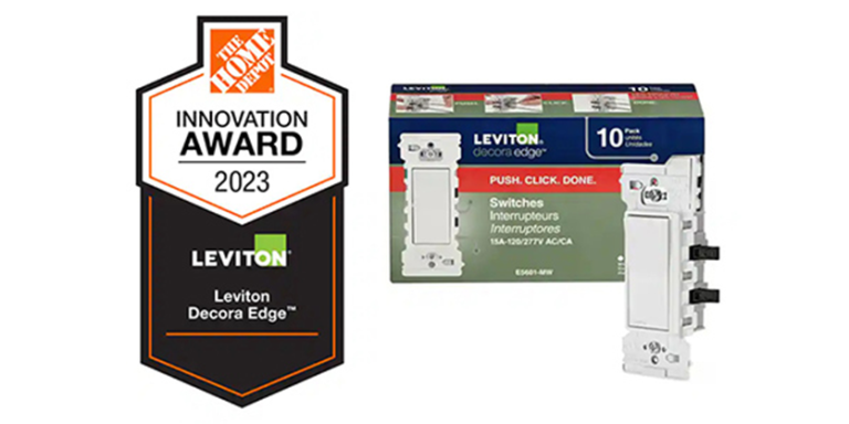 Leviton’s Decora Edge Line Receives 2023 NECA Showstopper Award