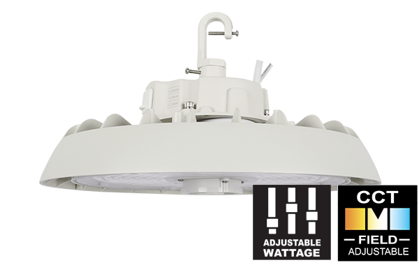 Aleo Lighting Designs High Bay Light with Plug and Play Wireless Bluetooth NLC Sensors