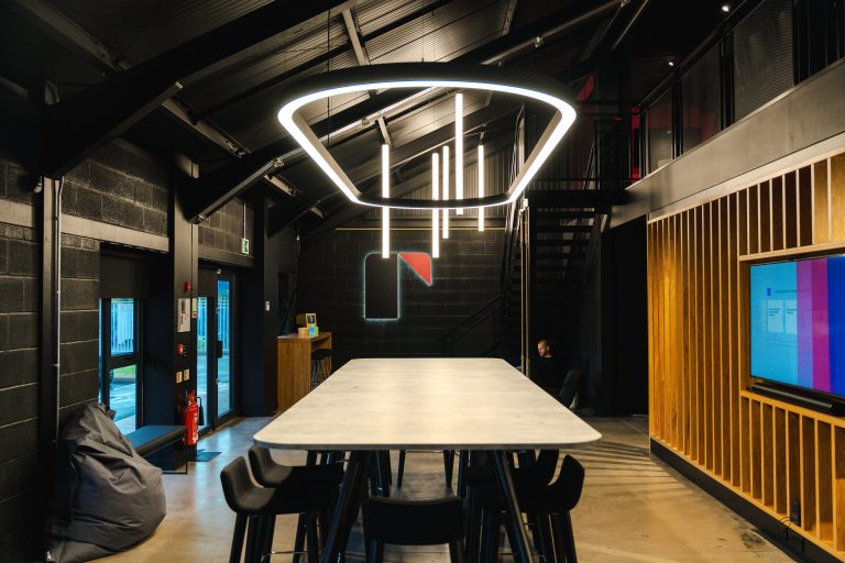 Marketing Agency’s Creative Vibe Expressed Through Lighting Design