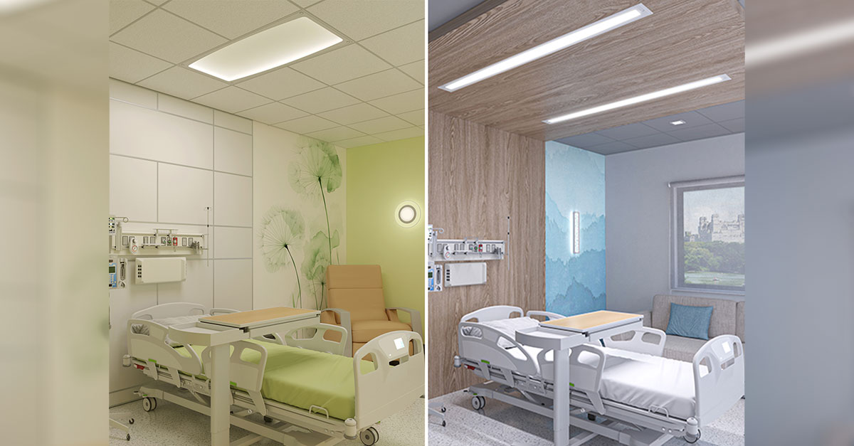 Kenall MedMaster Pillow and Pillow Slot in a patient room. / Courtesy photo