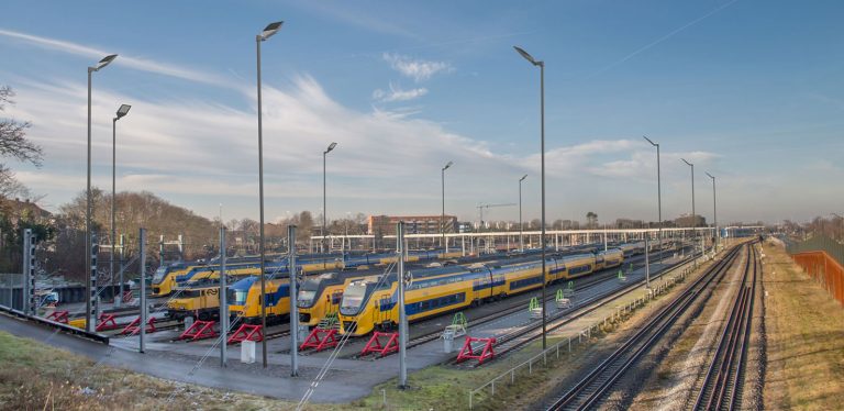 The Gardco OptiForm Floodlight is an effective option for large areas like train yards.