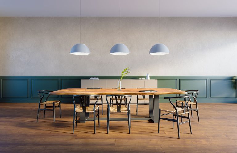 Usage rendering of OCL Printz pendants in a conference room