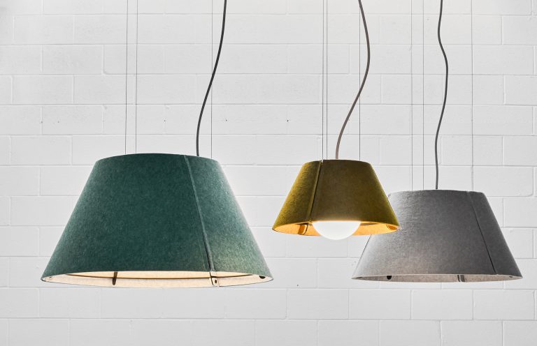 TAPER pendant by Sabin in showroom