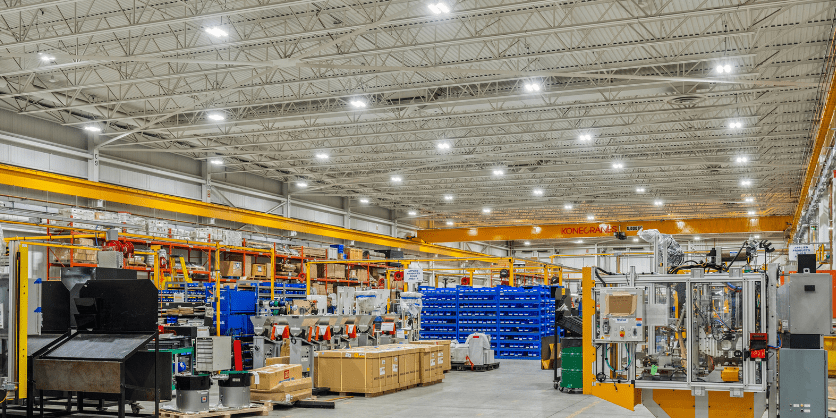 Automation Facility Gets Upgrade From LEDVANCE & Wesco centerline inside blue 800