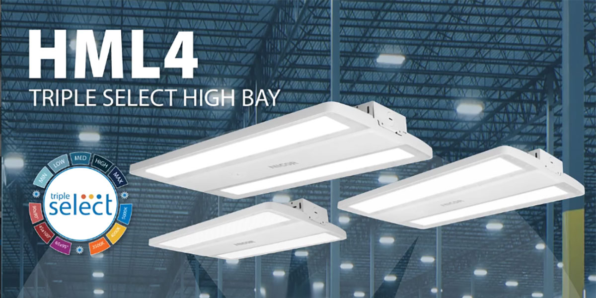 NICOR HML4 Series High-Performance Selectable LED High-Bay