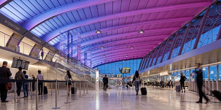 Hydrel SAF Aurora gradient in airport terminal