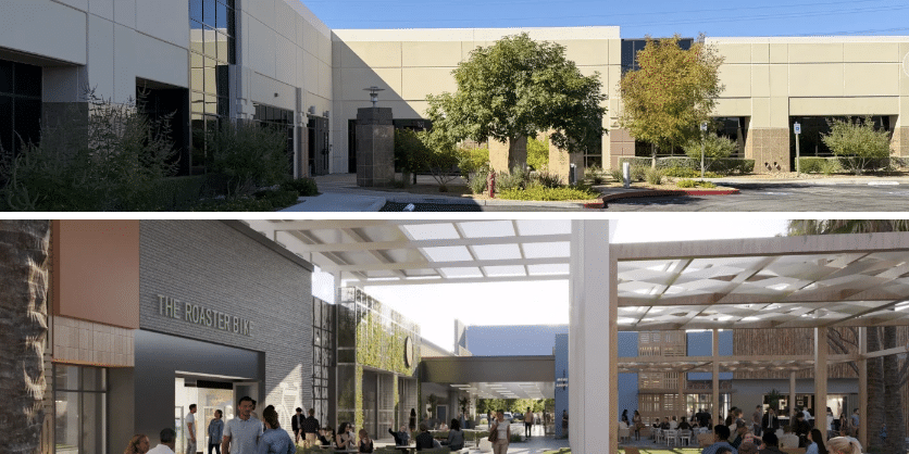 Visual Comfort Leases Space at Former Office Property the cliff 2 before and after 800